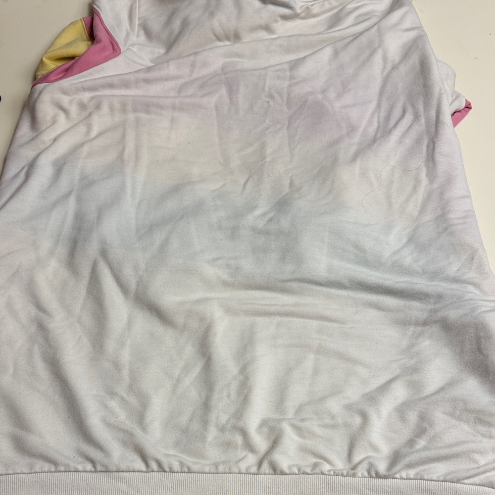 TORRID Pastel Striped Hooded Sweatshirt - Pink, Yellow, Blue, Cream 4X - Picture 3 of 3